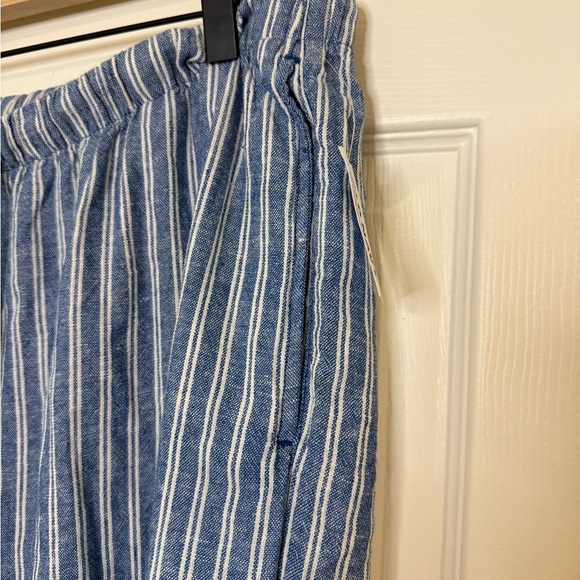 High-Waisted Linen-Blend Super Wide-Leg Pants - Petite L - Picture 3 of 7